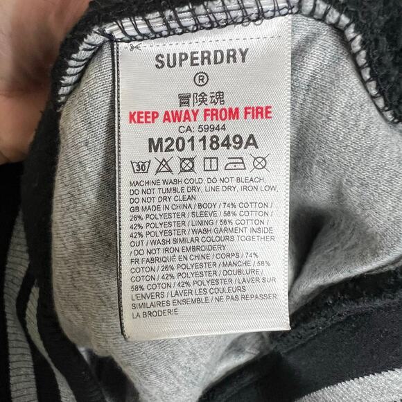 Superdry Vintage Letterman Bomber Jacket 2XL Mens Collegiate Varsity Sporty Snap - Picture 10 of 10